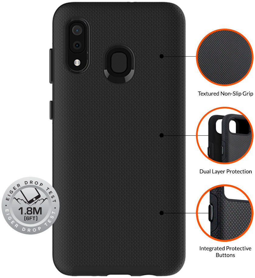 Eiger North Series Samsung Galaxy  A20e Hoesje Back Cover Zwart afbeelding 2