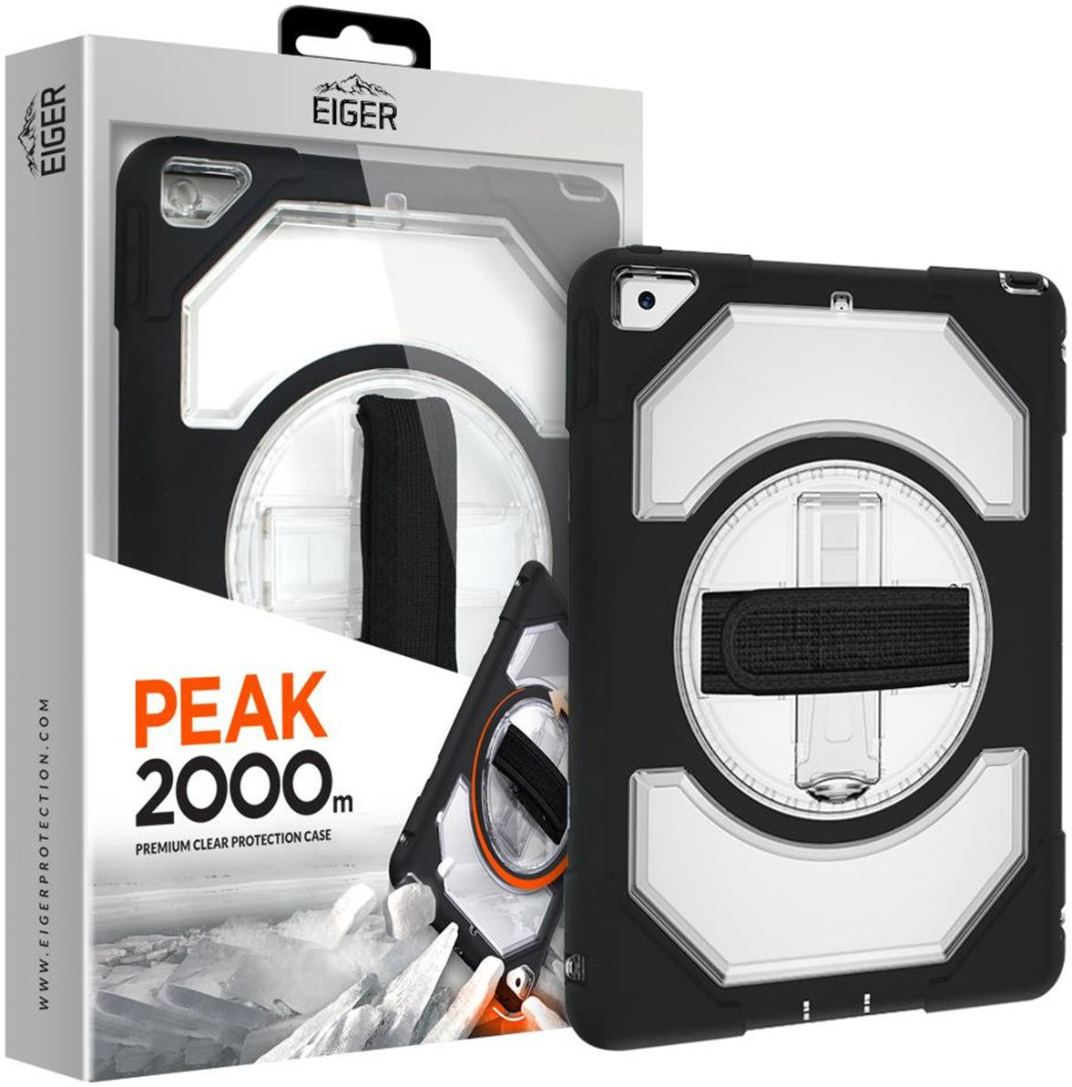 Eiger Peak 2000m Apple iPad 10.2 (2019/2020/2021) Hoes Transparant afbeelding 1