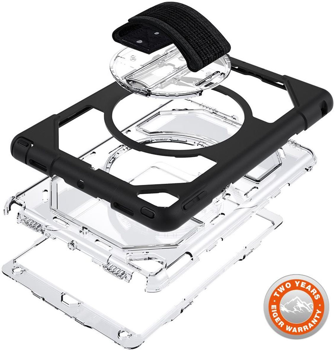 Eiger Peak 2000m Apple iPad 10.2 (2019/2020/2021) Hoes Transparant afbeelding 3