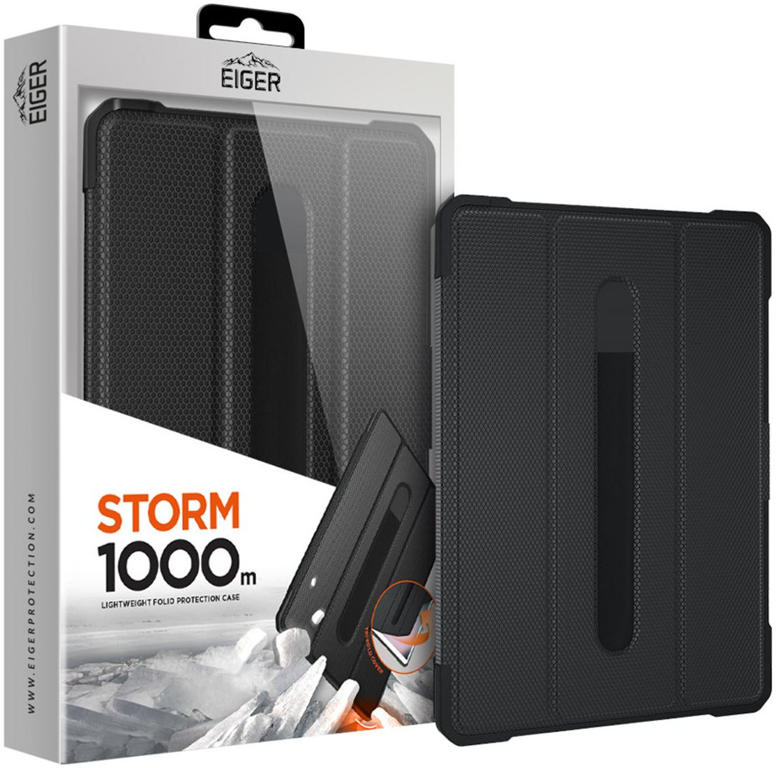 Eiger Storm 1000m Samsung Galaxy Tab A 10.1 (2019) Hoes Zwart afbeelding 1