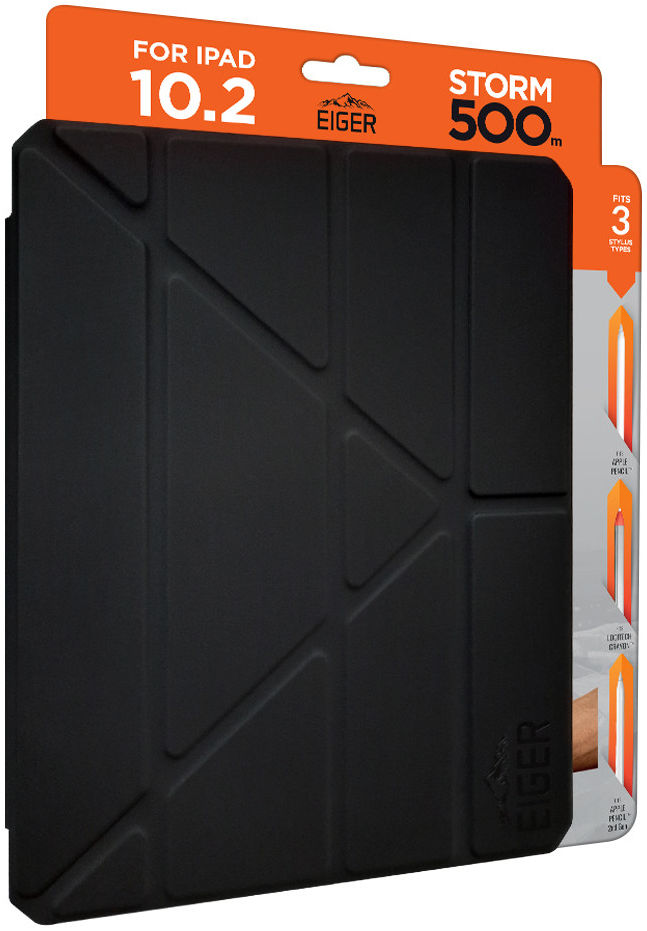 Eiger Storm 500m Apple iPad 10.2 (2019/2020/2021) Hoes Book Case Zwart afbeelding 1