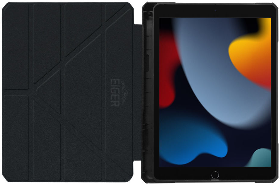 Eiger Storm 500m Apple iPad 10.2 (2019/2020/2021) Hoes Book Case Zwart afbeelding 3