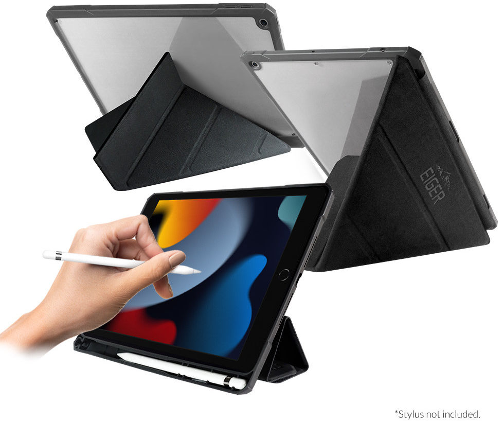 Eiger Storm 500m Apple iPad 10.2 (2019/2020/2021) Hoes Book Case Zwart afbeelding 4