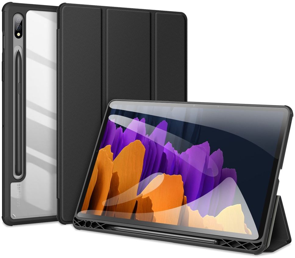 Dux Ducis Toby Samsung Galaxy Tab S7/S8 Hoes Tri-Fold Book Case Zwart afbeelding 8