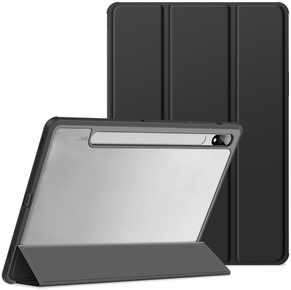 Dux Ducis Toby Samsung Galaxy Tab S7/S8 Hoes Tri-Fold Book Case Zwart afbeelding 9