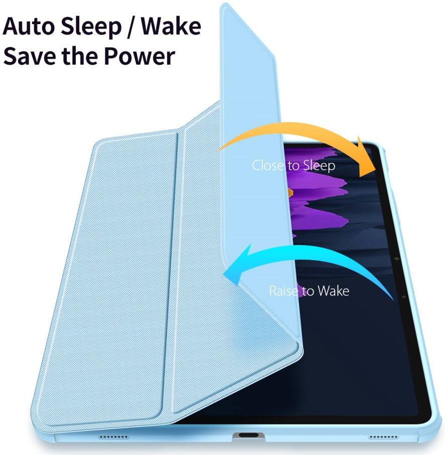 Dux Ducis Toby Samsung Galaxy Tab S7/S8 Hoes Tri-Fold Book Case Blauw afbeelding 4