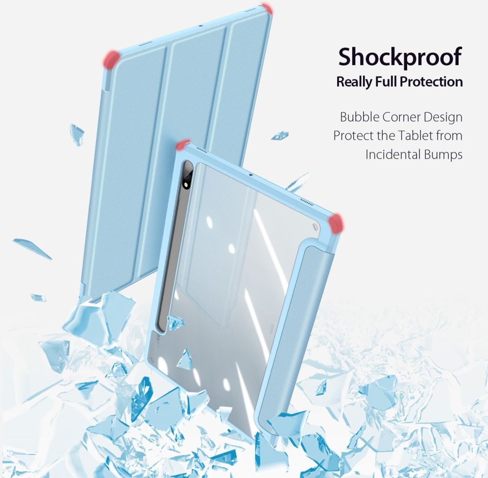 Dux Ducis Toby Samsung Galaxy Tab S7/S8 Hoes Tri-Fold Book Case Blauw afbeelding 3