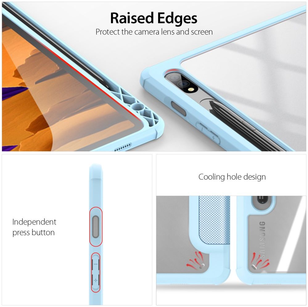 Dux Ducis Toby Samsung Galaxy Tab S7/S8 Hoes Tri-Fold Book Case Blauw afbeelding 5