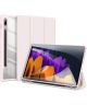 Dux Ducis Toby Samsung Galaxy Tab S7/S8 Hoes Tri-Fold Book Case Roze