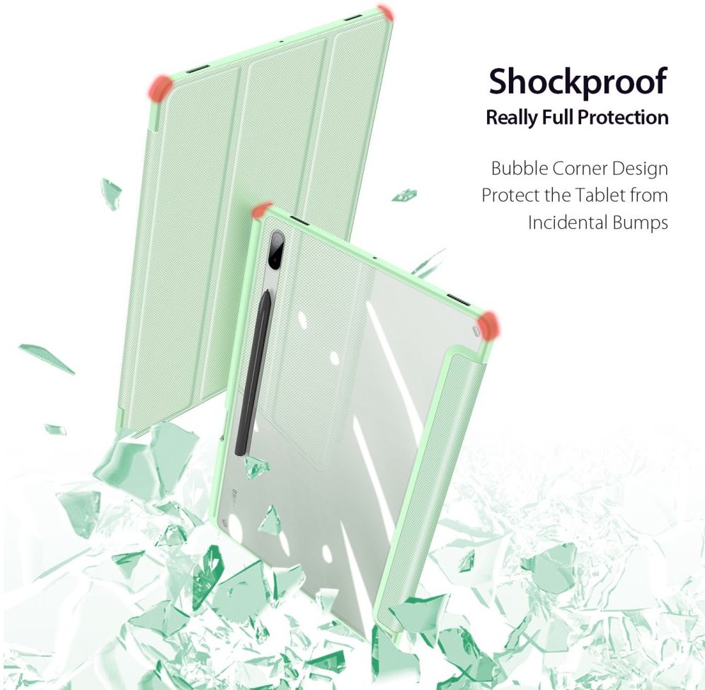 Dux Ducis Toby Samsung Galaxy Tab S8 Plus/S7 Plus/S7 FE Hoes Groen afbeelding 3