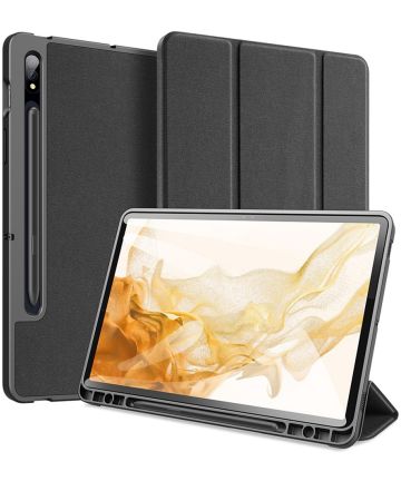 Dux Ducis Domo Samsung Galaxy Tab S7 / Tab S8 Hoes Book Case Zwart Hoesjes