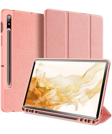 Dux Ducis Domo Samsung Galaxy Tab S7 / Tab S8 Hoes Book Case Roze Hoesjes