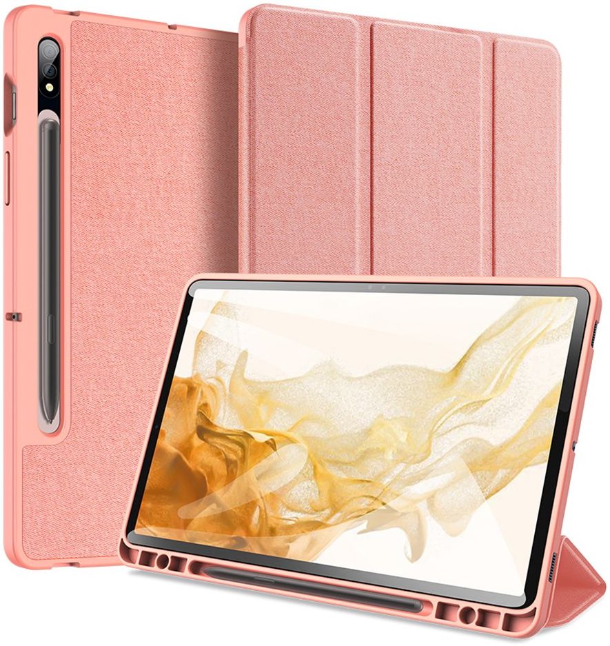 Dux Ducis Domo Samsung Galaxy Tab S7 / Tab S8 Hoes Book Case Roze afbeelding 1