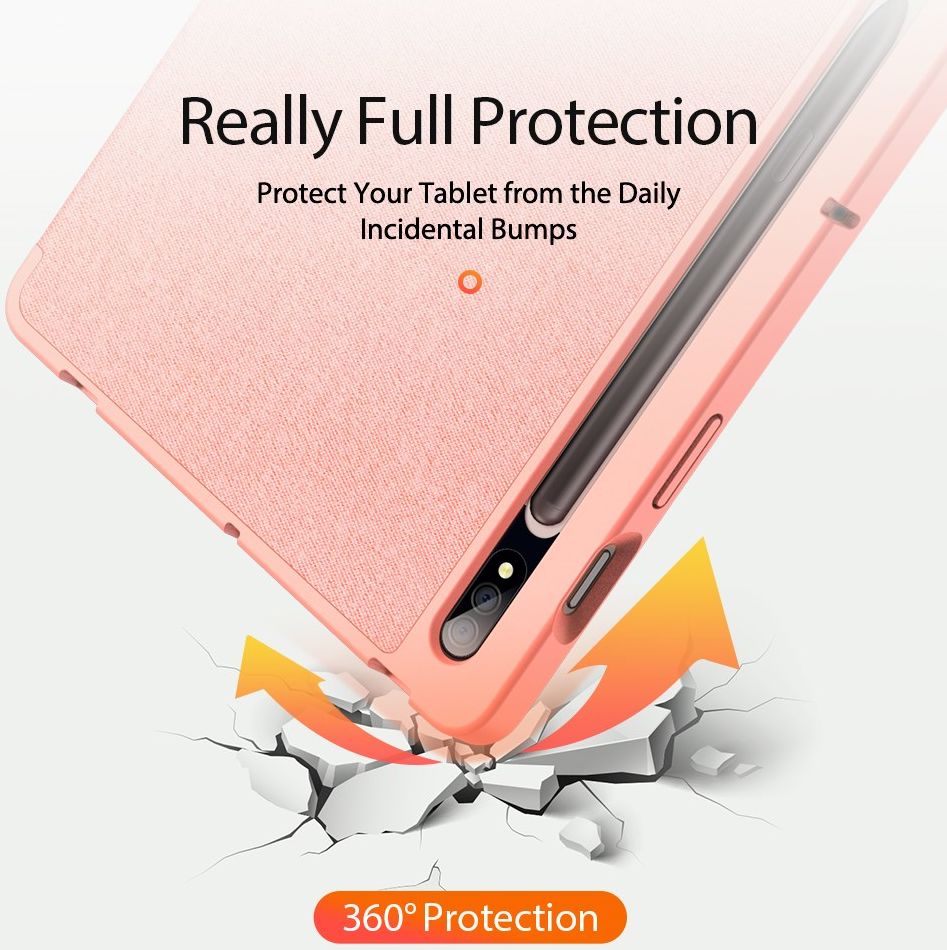 Dux Ducis Domo Samsung Galaxy Tab S7 / Tab S8 Hoes Book Case Roze afbeelding 4