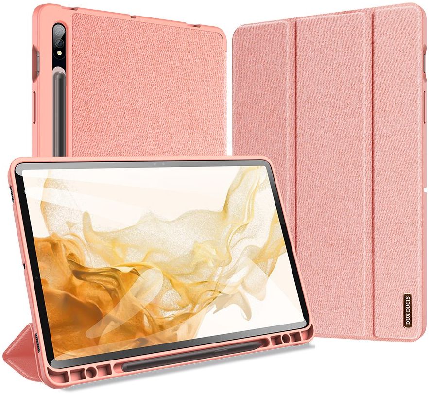 Dux Ducis Domo Samsung Galaxy Tab S7 / Tab S8 Hoes Book Case Roze afbeelding 2