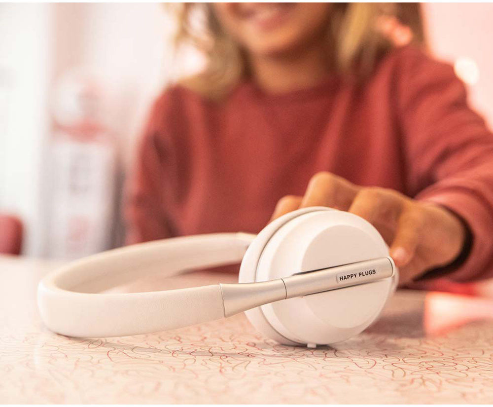 Happy Plugs Play Bedraad/Draadloze Bluetooth On-Ear Koptelefoon Wit afbeelding 7