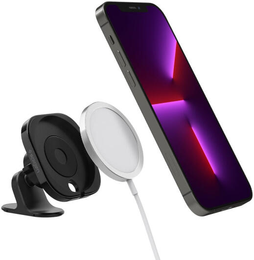 Spigen MagFit Dashboard Standaard voor Apple MagSafe Lader Zwart afbeelding 5