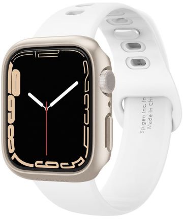 Spigen Thin Fit Apple Watch 41MM Hoesje Hard Plastic Bumper Zilver Cases