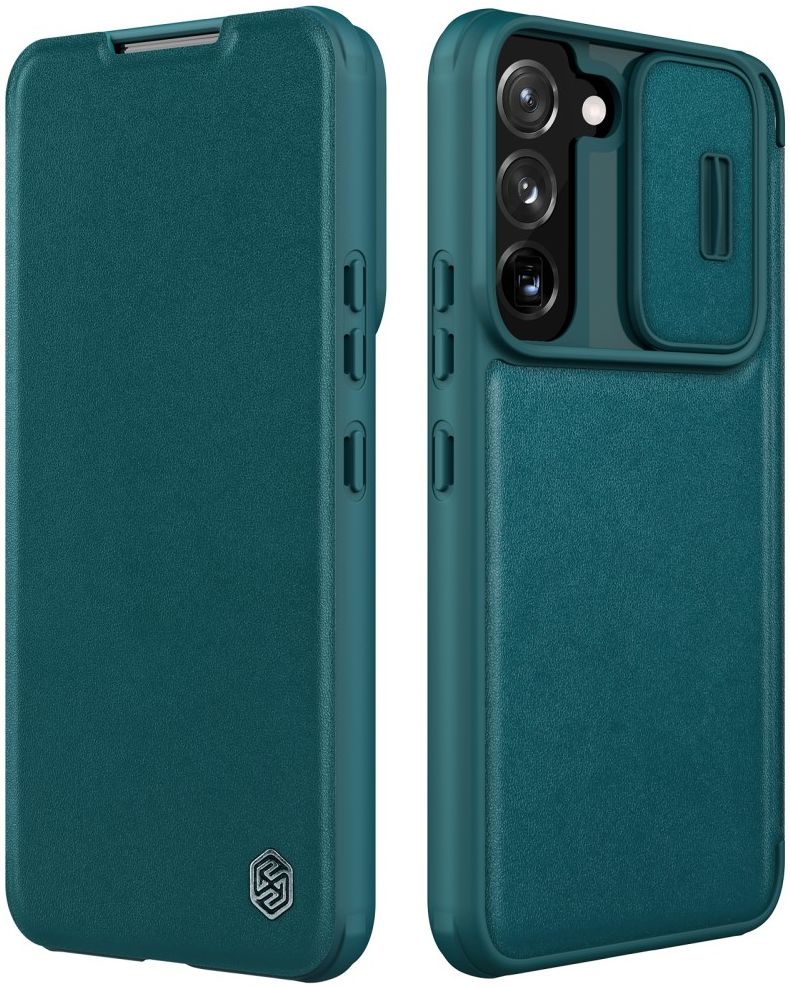 Nillkin Qin Pro Samsung Galaxy S22 Hoesje Camera Slider Groen afbeelding 3