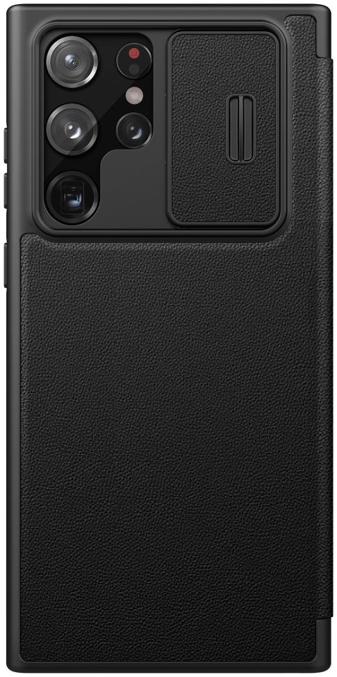 Nillkin Qin Pro Samsung Galaxy S22 Ultra Hoesje Camera Slider Zwart afbeelding 2
