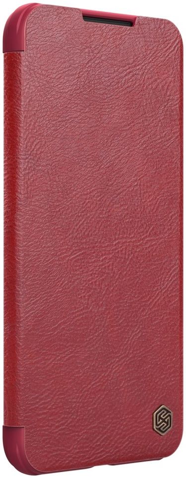 Nillkin Qin Samsung Galaxy S22 Plus Hoesje met Camera Slider Rood afbeelding 14