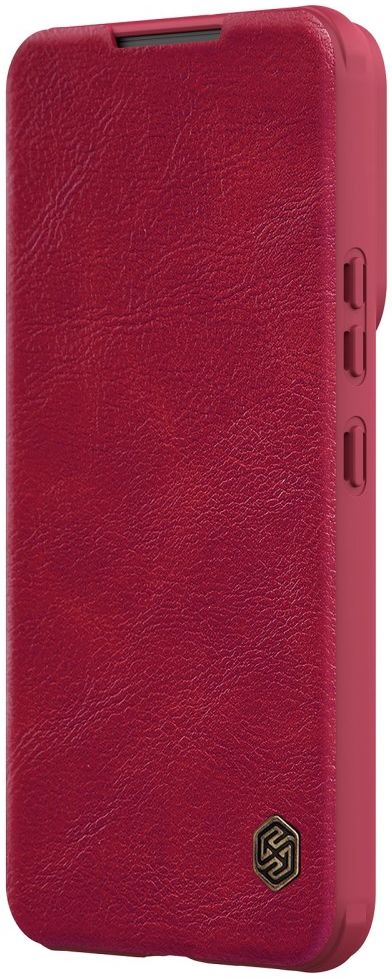 Nillkin Qin Samsung Galaxy S22 Plus Hoesje met Camera Slider Rood afbeelding 15