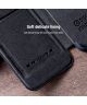 Nillkin Qin Samsung Galaxy S22 Ultra Hoesje met Camera Slider Bruin