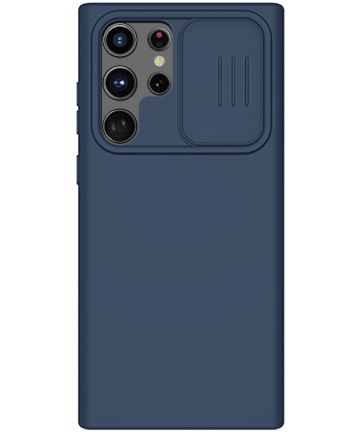 Nillkin CamShield Samsung Galaxy S22 Ultra Hoesje Siliconen Blauw Hoesjes