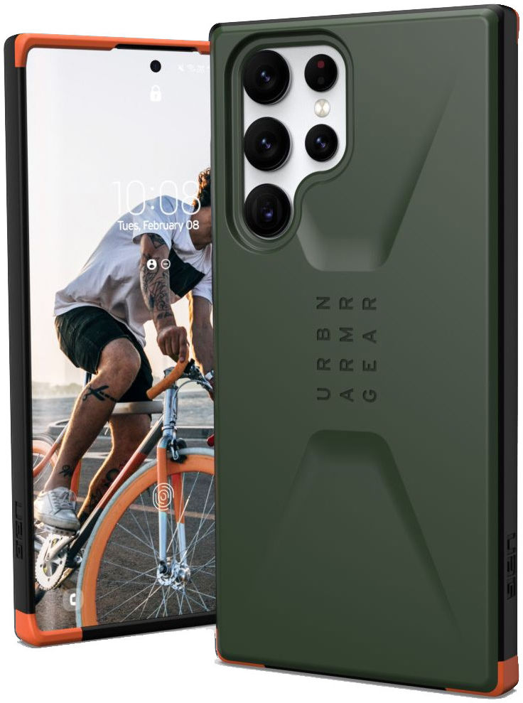 Urban Armor Gear Civilian Samsung Galaxy S22 Ultra Hoesje Olive afbeelding 1