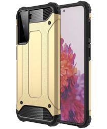 Samsung Galaxy S21 Hoesje Shock Proof Hybride Back Cover Goud
