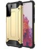 Samsung Galaxy S21 Hoesje Shock Proof Hybride Back Cover Goud
