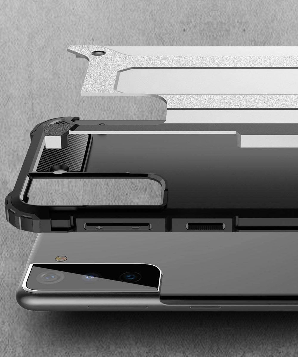 Samsung Galaxy S21 Hoesje Shock Proof Hybride Back Cover Goud afbeelding 5