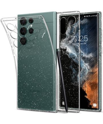 Spigen Liquid Crystal Samsung Galaxy S22 Ultra Hoesje Glitter Hoesjes