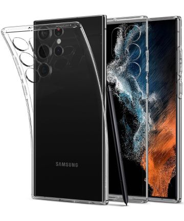 Spigen Crystal Flex Samsung Galaxy S22 Ultra Hoesje Transparant Hoesjes
