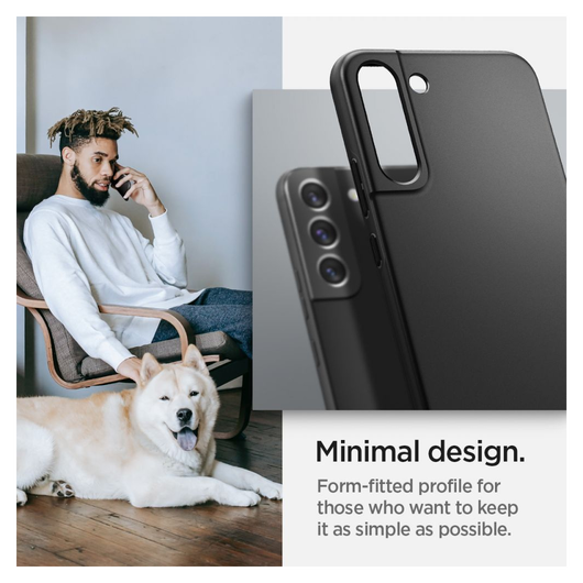 Spigen Thin Fit Samsung Galaxy S22 Hoesje Back Cover Zwart afbeelding 5