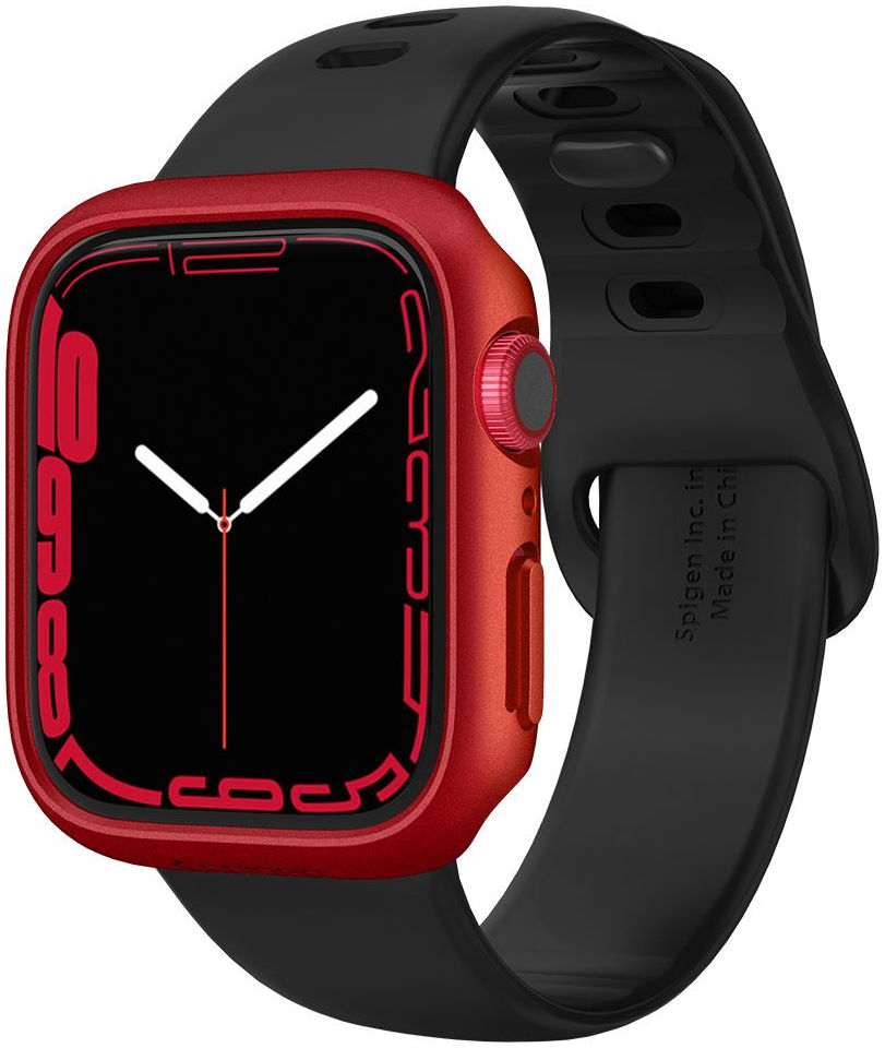 Spigen Thin Fit Apple Watch 7/8 45MM Hoesje Hard Plastic Bumper Rood afbeelding 1