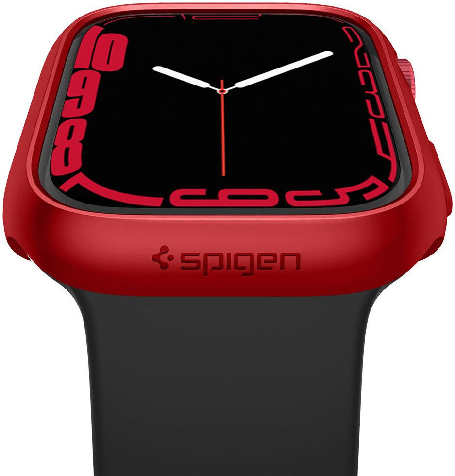 Spigen Thin Fit Apple Watch 7/8 45MM Hoesje Hard Plastic Bumper Rood afbeelding 11