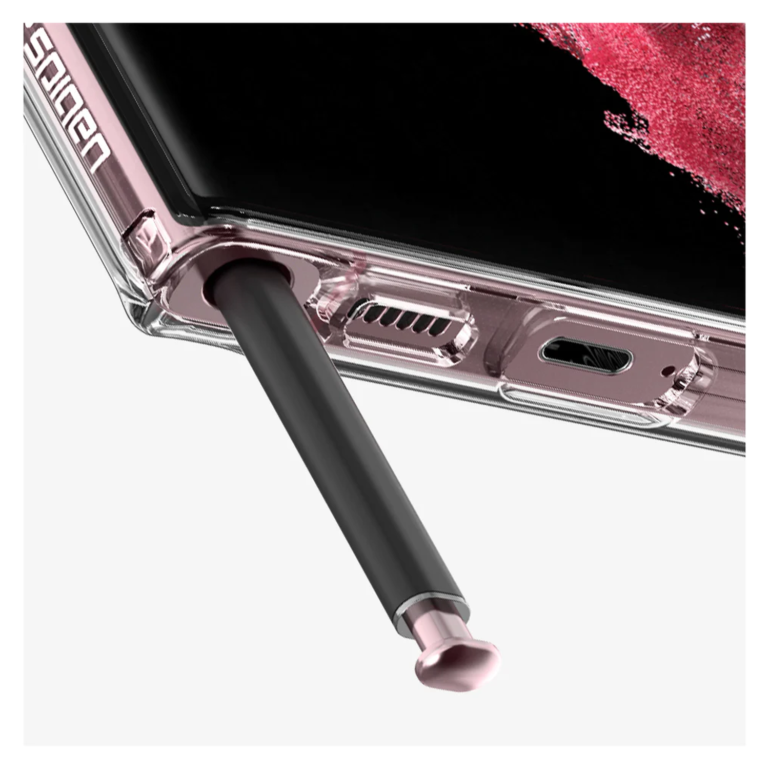 Spigen Ultra Hybrid Samsung Galaxy S22 Ultra Hoesje Transparant afbeelding 13