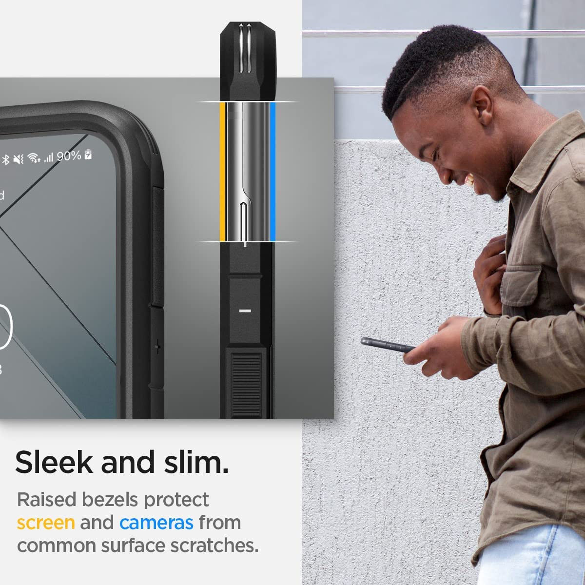 Spigen Tough Armor Samsung Galaxy S22 Plus Hoesje Zwart afbeelding 6