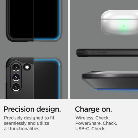Spigen Tough Armor Samsung Galaxy S22 Plus Hoesje Zwart afbeelding 4