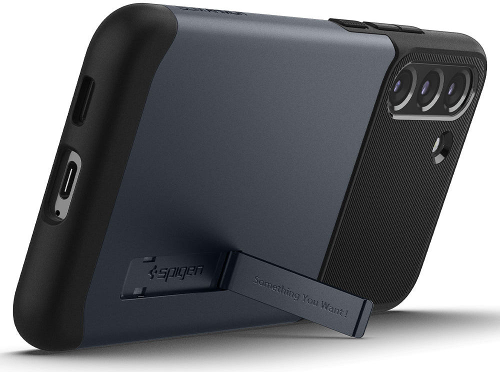 Spigen Slim Armor Samsung Galaxy S22 Plus Hoesje Metal Slate afbeelding 2