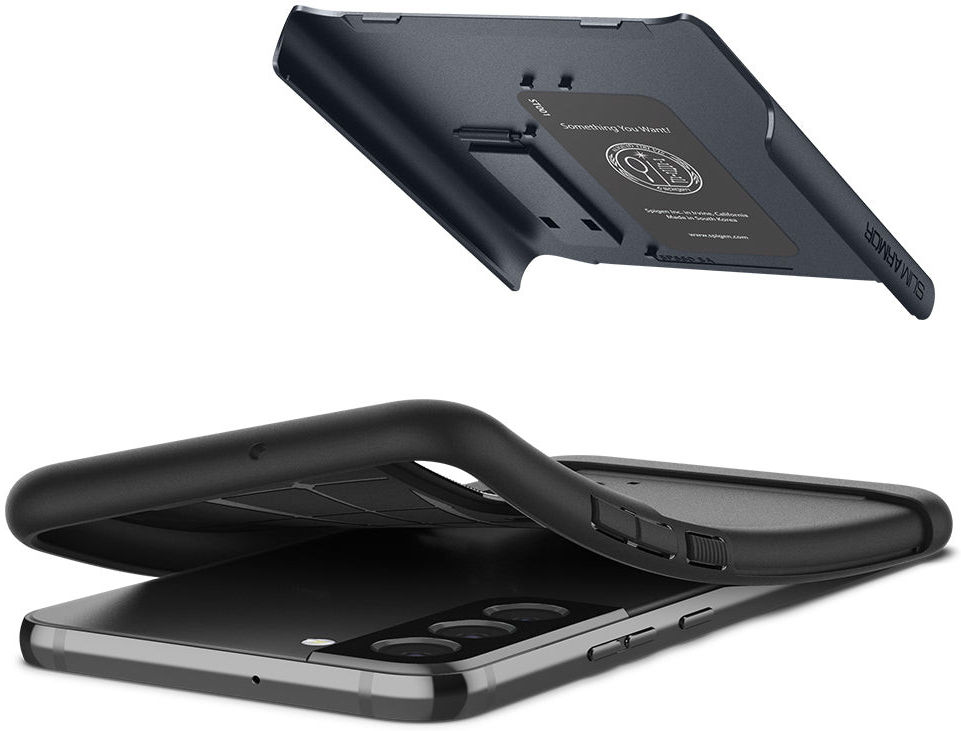 Spigen Slim Armor Samsung Galaxy S22 Plus Hoesje Metal Slate afbeelding 4