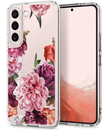 Spigen Cyrill Cecile Samsung Galaxy S22 Hoesje Roze Floral Hoesjes
