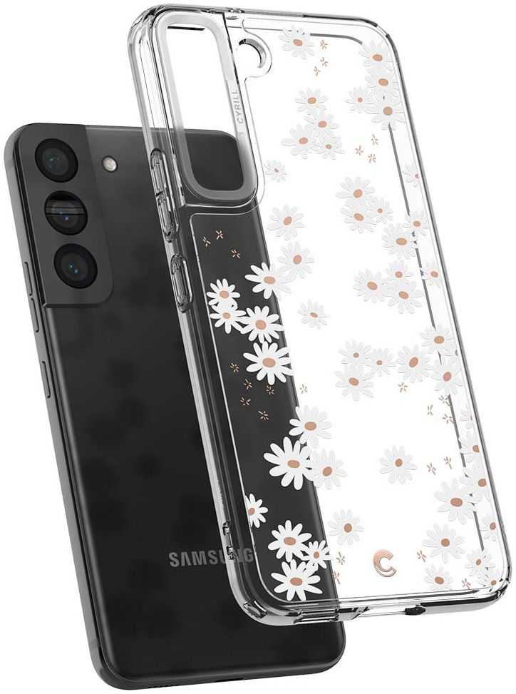 Spigen Cyrill Cecile Samsung Galaxy S22 Hoesje White Daisy afbeelding 2