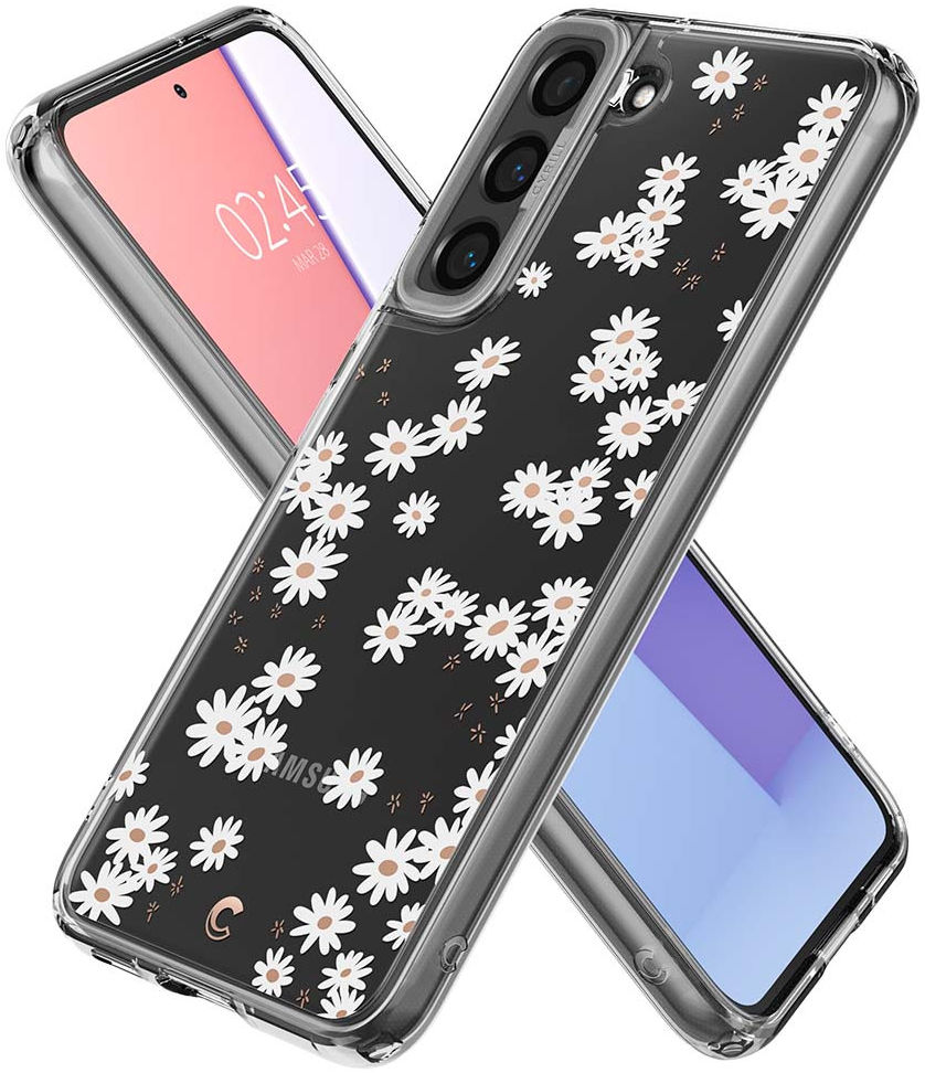 Spigen Cyrill Cecile Samsung Galaxy S22 Hoesje White Daisy afbeelding 5
