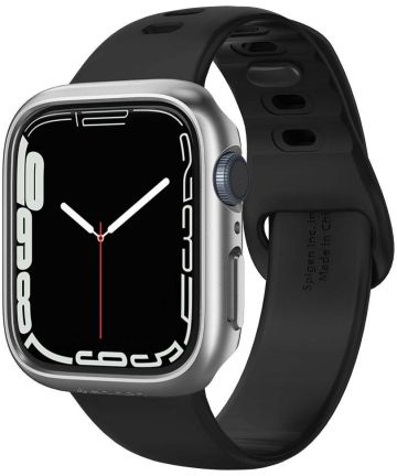 Spigen Thin Fit Apple Watch 7/8/9 45MM Case Hard Plastic Bumper Grijs Cases