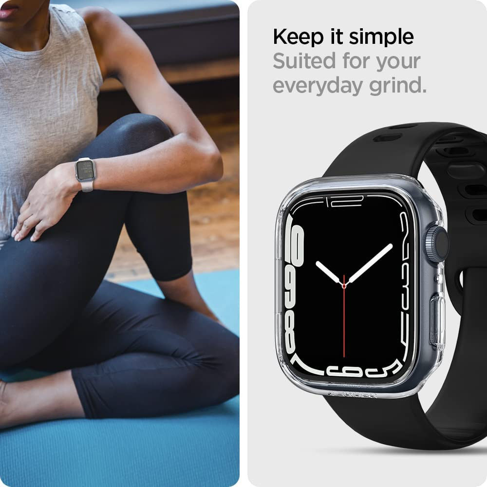 Spigen Thin Fit Apple Watch 7/8 45MM Hoesje Hard Plastic Bumper Clear afbeelding 7
