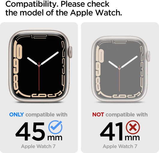 Spigen Thin Fit Apple Watch 7/8 45MM Hoesje Hard Plastic Bumper Clear afbeelding 11