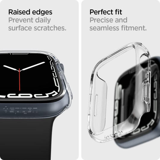 Spigen Thin Fit Apple Watch 7/8 45MM Hoesje Hard Plastic Bumper Clear afbeelding 5
