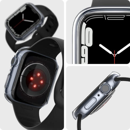 Spigen Thin Fit Apple Watch 7/8 45MM Hoesje Hard Plastic Bumper Clear afbeelding 9